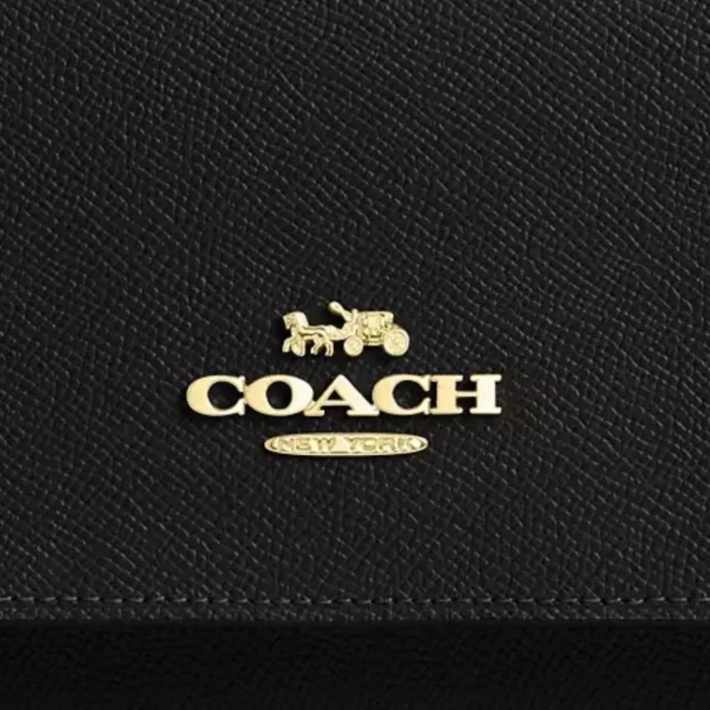 New Coach Klare Top Handle Bag Elegant Black Leather Handbag